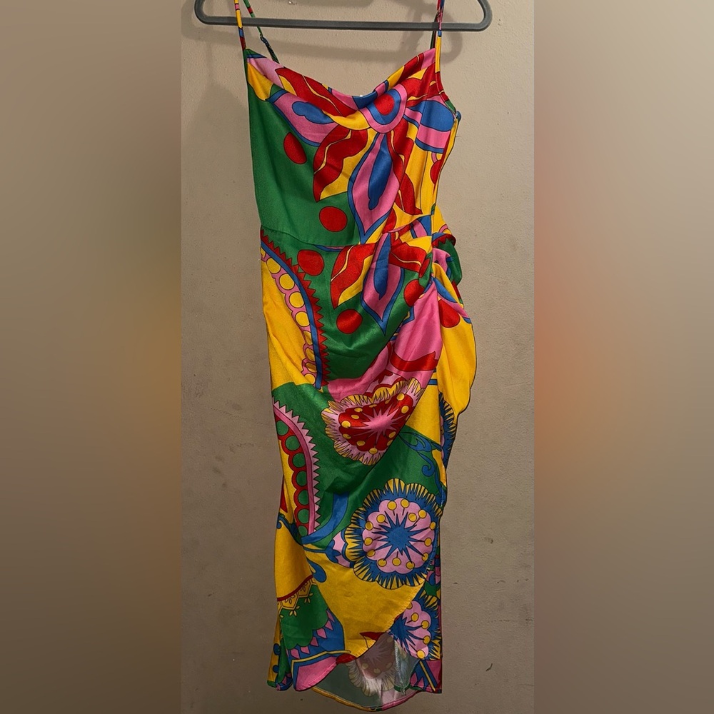 Women’s Bright Multicolor Printed Swim Cover-Up